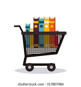 Education concept about the using of the ebooks, vector illustration eps 10