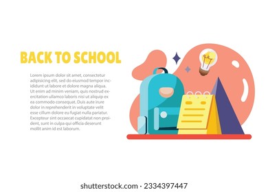 Education concept. Back to school flat design. vector illustration