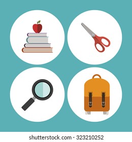Education concept with back to school icons design, vector illustration eps 10
