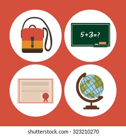 Education concept with back to school icons design, vector illustration eps 10