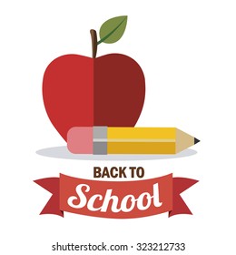 Education concept with back to school icons design, vector illustration eps 10