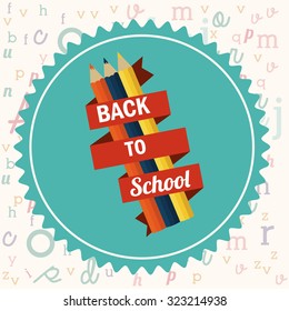 Education concept with back to school icons design, vector illustration eps 10