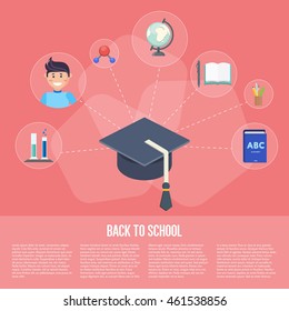 Education concept background. Science icon background.