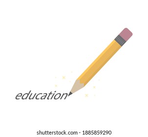 education concept banner. Design template, editable vector. pencil icon.
