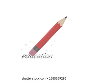 education concept banner. Design template, editable vector. pencil icon.
