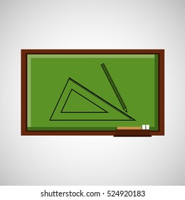 education concept blackboard with geometry vector illustration eps 10