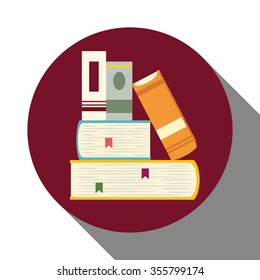 Education concept with books design, vector illustration 10 eps graphic.