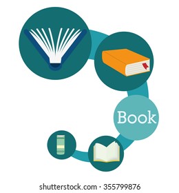 Education concept with books design, vector illustration 10 eps graphic.