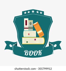 Education concept with books design, vector illustration 10 eps graphic.