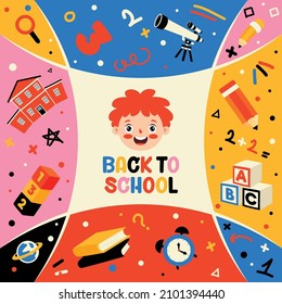 Education Concept With Cartoon Character