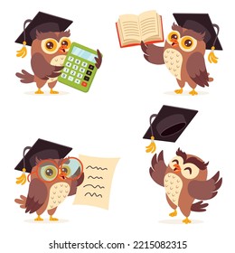 Education Concept  With Cartoon Owl