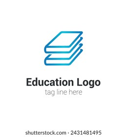 Bildungskonzept Design Logo Vektor mit den Initialen E.