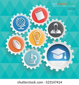 Education concept design on clean background,vector