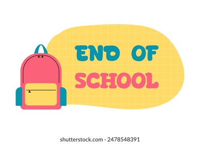 Education concept. End of school. vector illustration