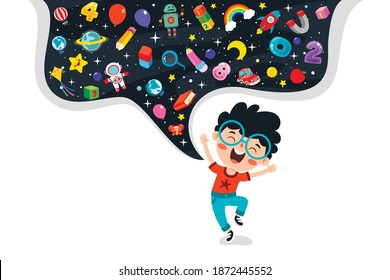 Education Concept With Funny School Child