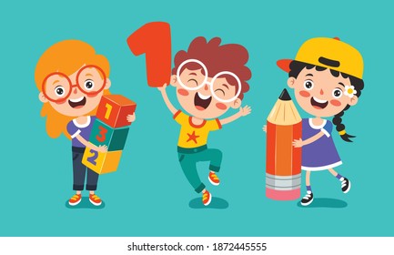 Education Concept With Funny School Child