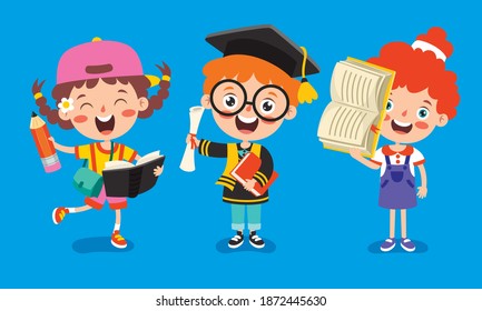Education Concept With Funny School Child