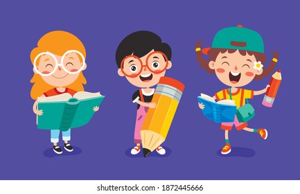 Education Concept With Funny School Child