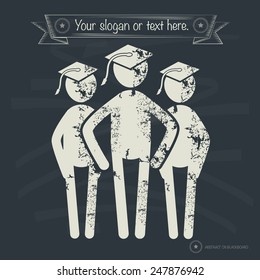 Education concept, human resource design on old background, grunge vector 