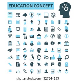 education concept icons