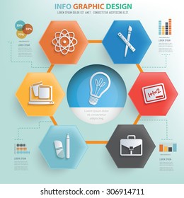Education concept info graphic design,vector