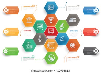 
Education concept info graphic design,vector