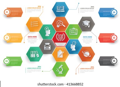 
Education concept info graphic design,vector