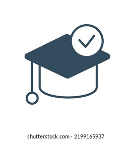 icono de línea de concepto de educación. Ilustración de elemento simple. diseño de símbolos de esquema de concepto educativo.