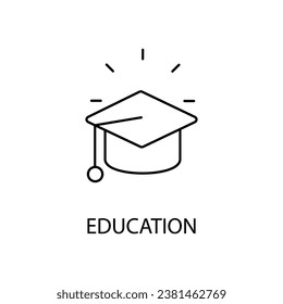 education concept line icon. Simple element illustration. education concept outline symbol design.