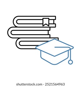 education concept line icon. Simple element illustration. education concept outline symbol design.
