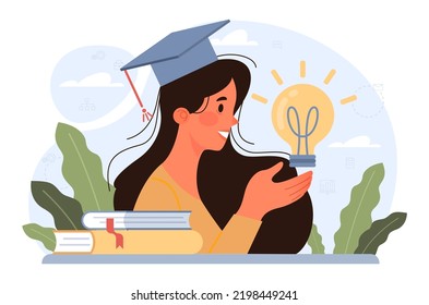 Education concept. Multidisciplinary and lifelong studying, knowledge gaining. Online education, modern urban development. Flat vector illustration
