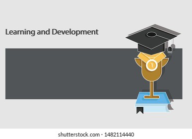 Education concept on white background . Vector illustration.