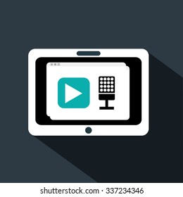 Education concept with online icons design, vector illustration 10 eps graphic