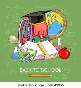 Education concept. Open book knowledge vector illustration 