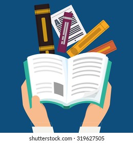 Education concept  over flat background with books icons design, vector illustration 10 eps graphic.