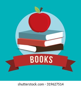 Education concept  over flat background with books icons design, vector illustration 10 eps graphic.