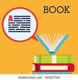 Education concept  over flat background with books icons design, vector illustration 10 eps graphic.