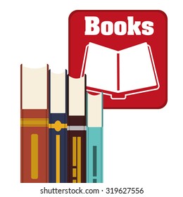 Education concept  over flat background with books icons design, vector illustration 10 eps graphic.