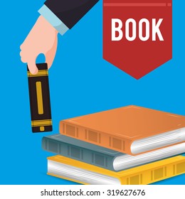 Education concept  over flat background with books icons design, vector illustration 10 eps graphic.