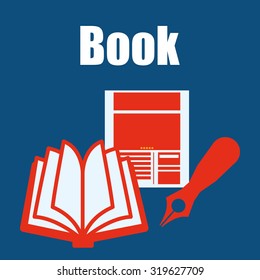 Education concept  over flat background with books icons design, vector illustration 10 eps graphic.