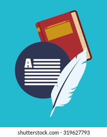 Education concept  over flat background with books icons design, vector illustration 10 eps graphic.