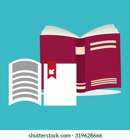 Education concept  over flat background with books icons design, vector illustration 10 eps graphic.