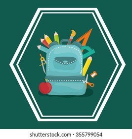 Education concept with school icons design, vector illustration 10 eps graphic.