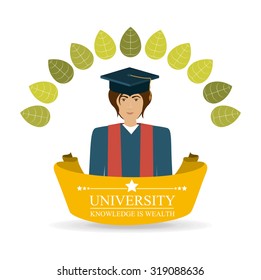 Education concept with University design, vector illustration eps 10
