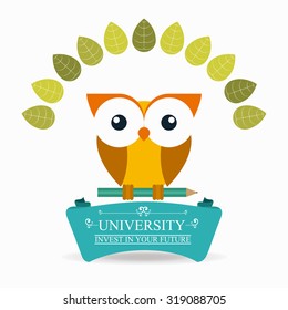 Education concept with University design, vector illustration eps 10