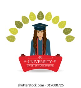 Education concept with University design, vector illustration eps 10