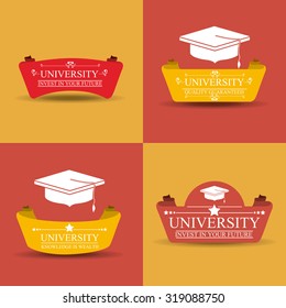 Education concept with University design, vector illustration eps 10