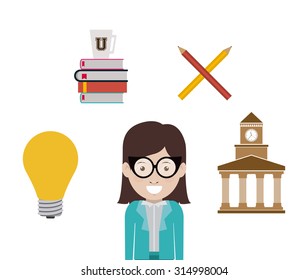 Education concept: University icons design, vector illustration eps 10