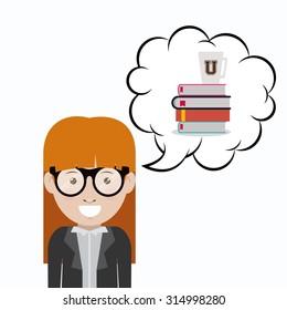 Education concept: University icons design, vector illustration eps 10