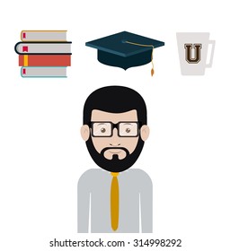 Education concept: University icons design, vector illustration eps 10